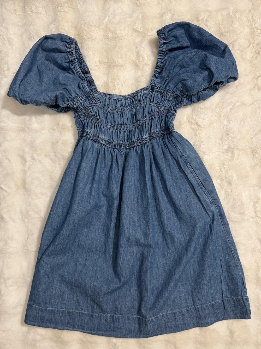 Denim Puff Sleeve Sundress